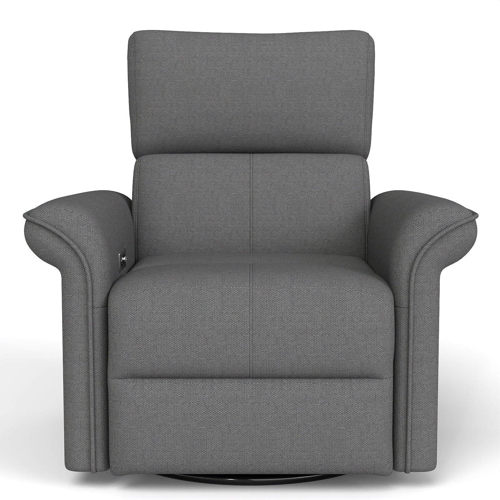 270° Power Swivel Rocker Recliner Chair for Adult,Rocking Glider Nursery Recliner for Small Spaces,Fabric Rocking Chair for Nursery,Single Sofa Recliner for Home Theater Living Room Bedroom(Dark Gray) - 1st Choice Furniture Direct