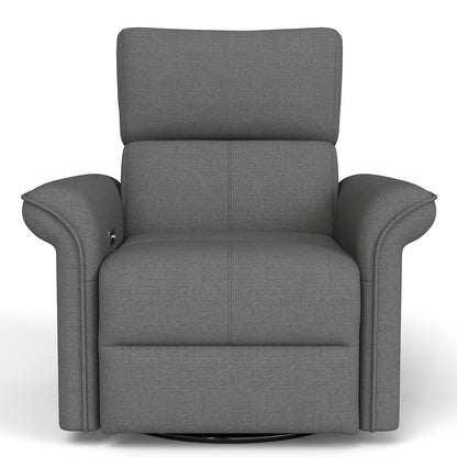 270° Power Swivel Rocker Recliner Chair for Adult,Rocking Glider Nursery Recliner for Small Spaces,Fabric Rocking Chair for Nursery,Single Sofa Recliner for Home Theater Living Room Bedroom(Dark Gray) - 1st Choice Furniture Direct