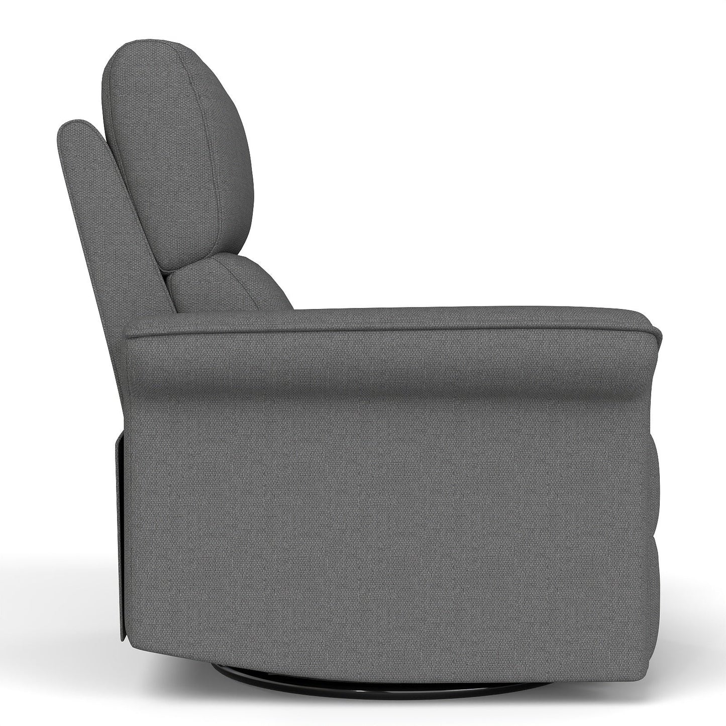 270° Power Swivel Rocker Recliner Chair for Adult,Rocking Glider Nursery Recliner for Small Spaces,Fabric Rocking Chair for Nursery,Single Sofa Recliner for Home Theater Living Room Bedroom(Dark Gray) - 1st Choice Furniture Direct
