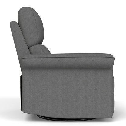270° Power Swivel Rocker Recliner Chair for Adult,Rocking Glider Nursery Recliner for Small Spaces,Fabric Rocking Chair for Nursery,Single Sofa Recliner for Home Theater Living Room Bedroom(Dark Gray) - 1st Choice Furniture Direct
