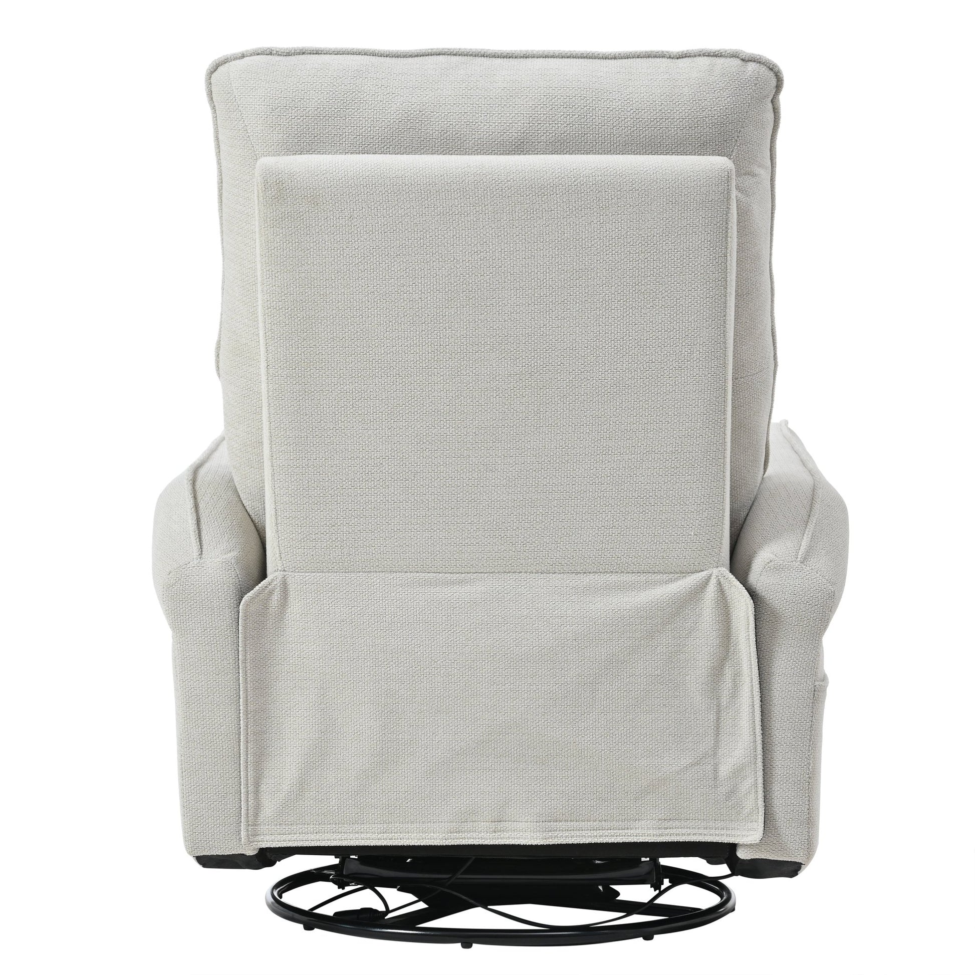 270° Power Swivel Rocker Recliner Chair for Adults, Swivel Rocking Recliner Chair,Electric Small Recliners for Small Spaces, Single Sofa Recliner for Living Room, Bedroom,RV (Fabric Gray+270°Swivel) - 1st Choice Furniture Direct