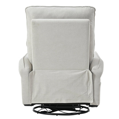 270° Power Swivel Rocker Recliner Chair for Adults, Swivel Rocking Recliner Chair,Electric Small Recliners for Small Spaces, Single Sofa Recliner for Living Room, Bedroom,RV (Fabric Gray+270°Swivel) - 1st Choice Furniture Direct