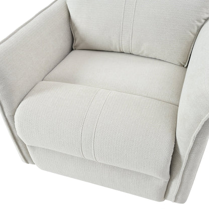 270° Power Swivel Rocker Recliner Chair for Adults, Swivel Rocking Recliner Chair,Electric Small Recliners for Small Spaces, Single Sofa Recliner for Living Room, Bedroom,RV (Fabric Gray+270°Swivel) - 1st Choice Furniture Direct