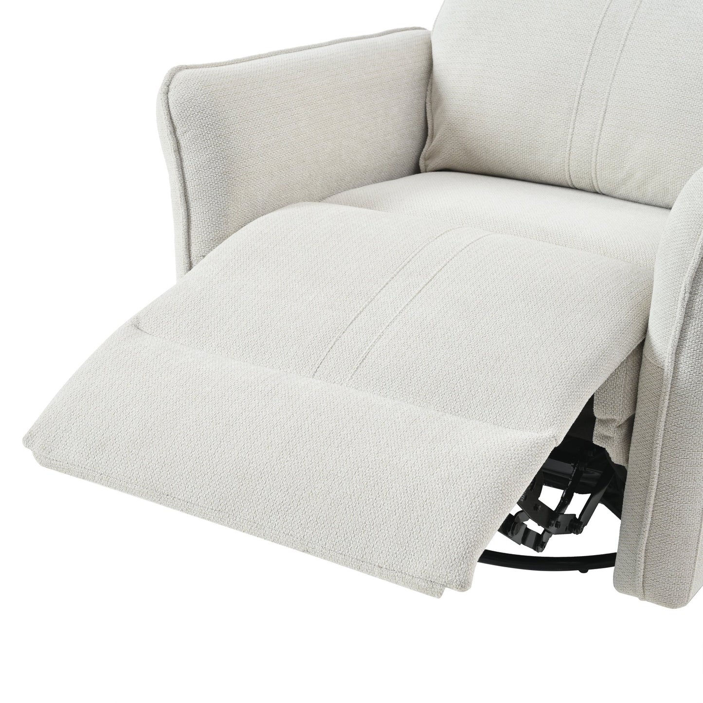 270° Power Swivel Rocker Recliner Chair for Adults, Swivel Rocking Recliner Chair,Electric Small Recliners for Small Spaces, Single Sofa Recliner for Living Room, Bedroom,RV (Fabric Gray+270°Swivel) - 1st Choice Furniture Direct