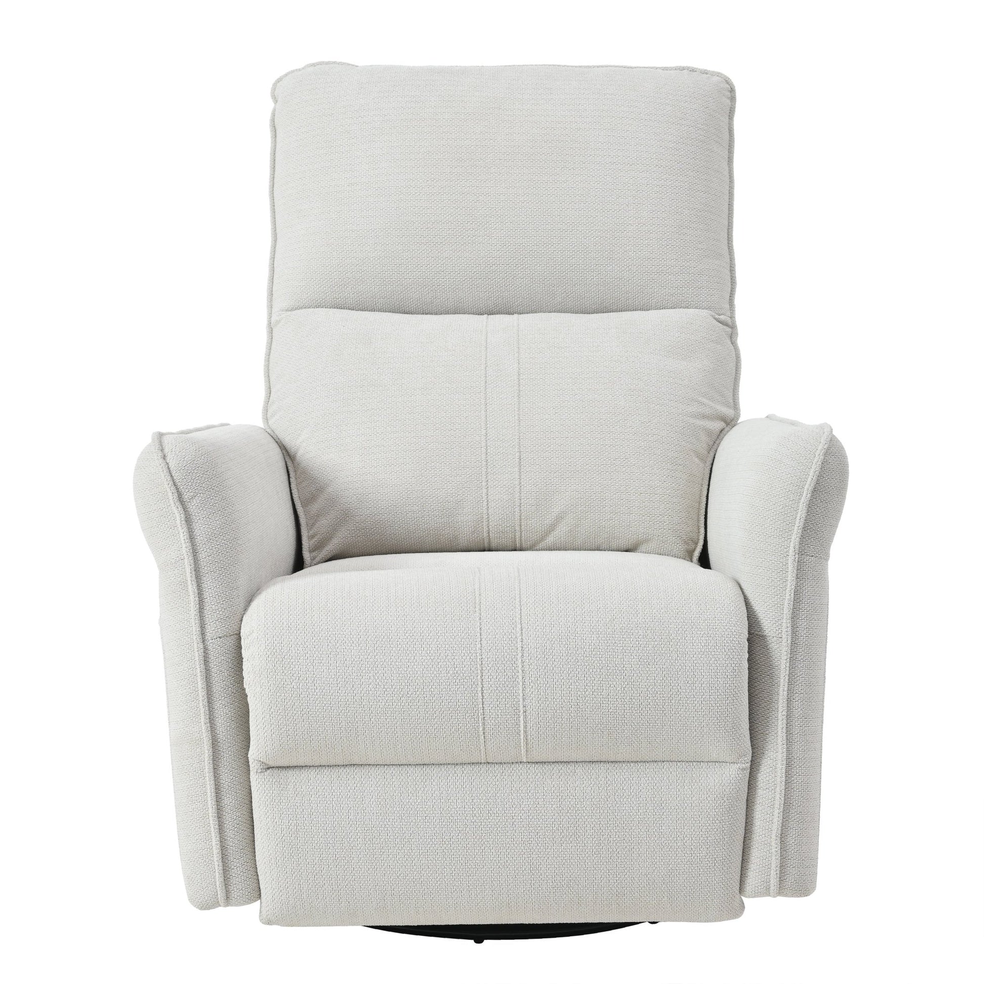 270° Power Swivel Rocker Recliner Chair for Adults, Swivel Rocking Recliner Chair,Electric Small Recliners for Small Spaces, Single Sofa Recliner for Living Room, Bedroom,RV (Fabric Gray+270°Swivel) - 1st Choice Furniture Direct
