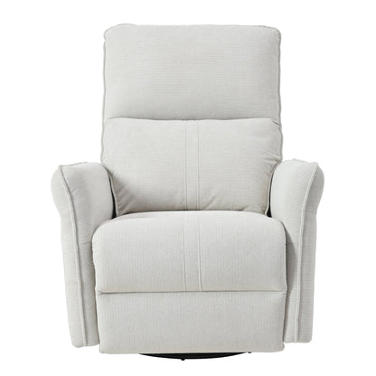 270° Power Swivel Rocker Recliner Chair for Adults, Swivel Rocking Recliner Chair,Electric Small Recliners for Small Spaces, Single Sofa Recliner for Living Room, Bedroom,RV (Fabric Gray+270°Swivel) - 1st Choice Furniture Direct
