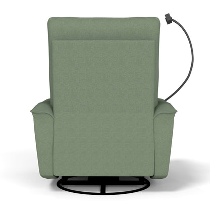 270° Power Swivel Rocker Recliner Chair w/ Phone Holder, Electric Glider Reclining Sofa with USB Ports, Power Swivel Glider, Rocking Chair Nursery Recliners for Living Room Bedroom(Dark Green) - 1st Choice Furniture Direct