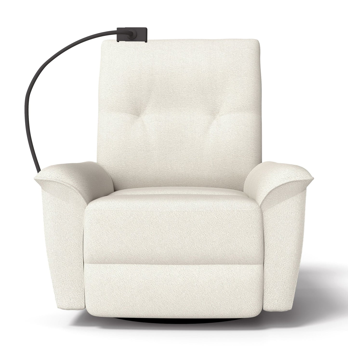 270° Power Swivel Rocker Recliner Chair w/ Phone Holder, Electric Glider Reclining Sofa with USB Ports, Power Swivel Glider, Rocking Chair Nursery Recliners for Living Room Bedroom(Beige - gray) - 1st Choice Furniture Direct