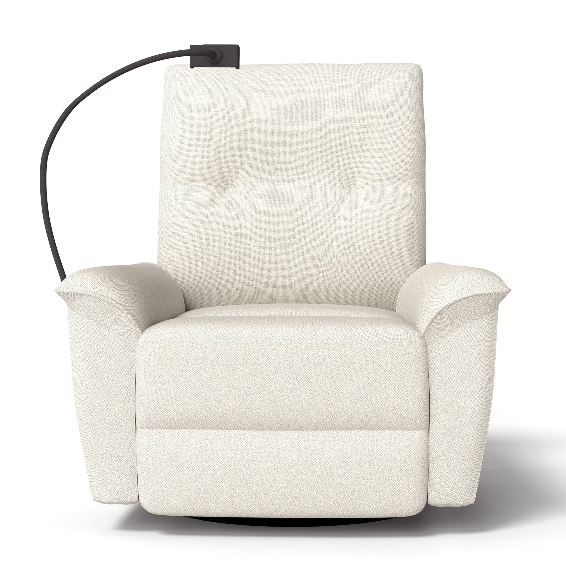 270° Power Swivel Rocker Recliner Chair w/ Phone Holder, Electric Glider Reclining Sofa with USB Ports, Power Swivel Glider, Rocking Chair Nursery Recliners for Living Room Bedroom(Beige - gray) - 1st Choice Furniture Direct