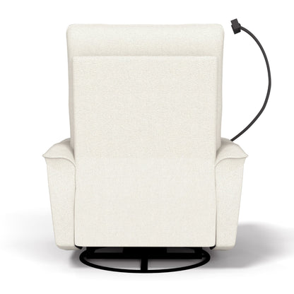 270° Power Swivel Rocker Recliner Chair w/ Phone Holder, Electric Glider Reclining Sofa with USB Ports, Power Swivel Glider, Rocking Chair Nursery Recliners for Living Room Bedroom(Beige - gray) - 1st Choice Furniture Direct