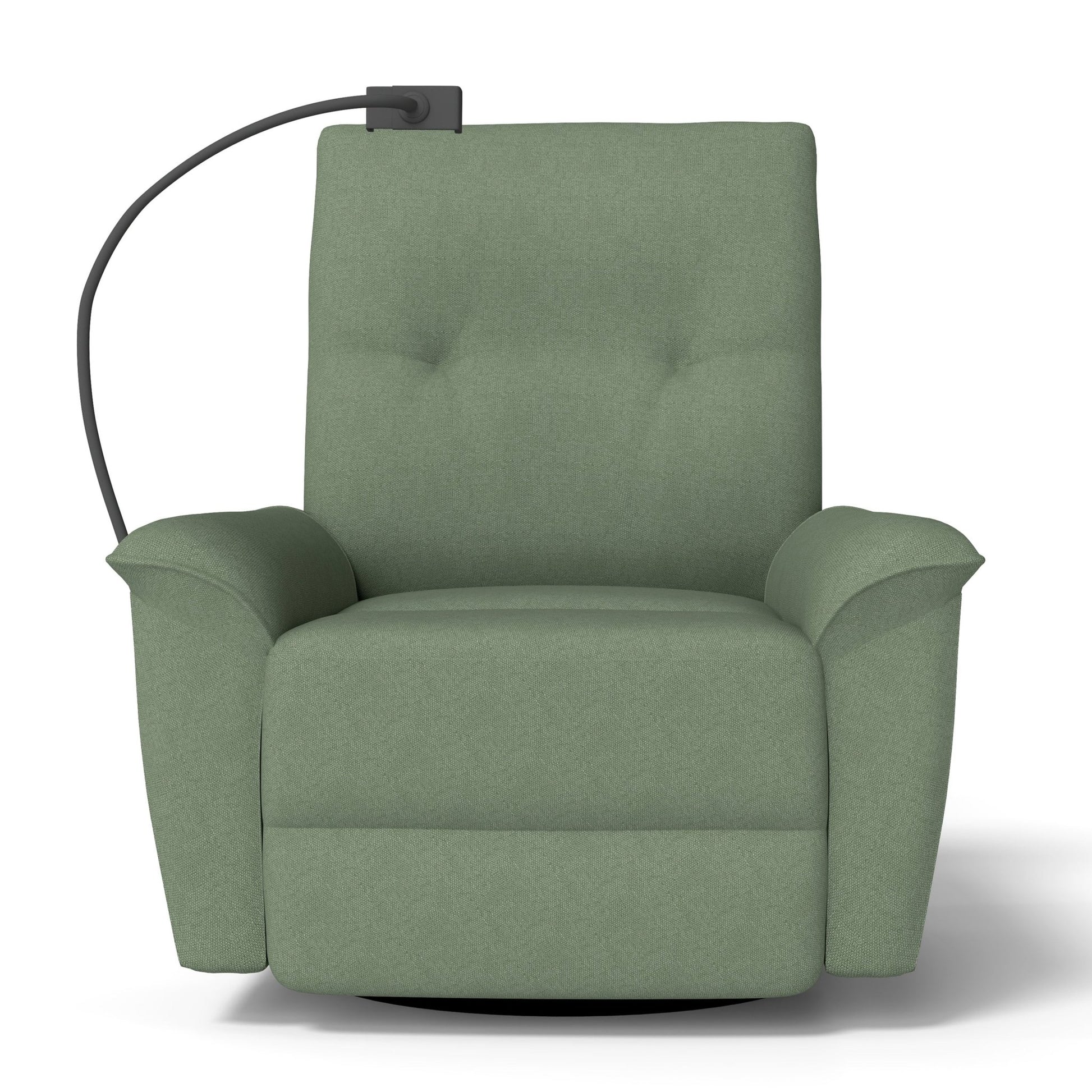 270° Power Swivel Rocker Recliner Chair w/ Phone Holder, Electric Glider Reclining Sofa with USB Ports, Power Swivel Glider, Rocking Chair Nursery Recliners for Living Room Bedroom(Dark Green) - 1st Choice Furniture Direct
