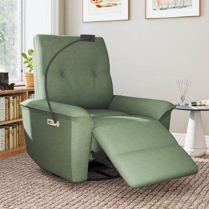 270° Power Swivel Rocker Recliner Chair w/ Phone Holder, Electric Glider Reclining Sofa with USB Ports, Power Swivel Glider, Rocking Chair Nursery Recliners for Living Room Bedroom(Dark Green) - 1st Choice Furniture Direct