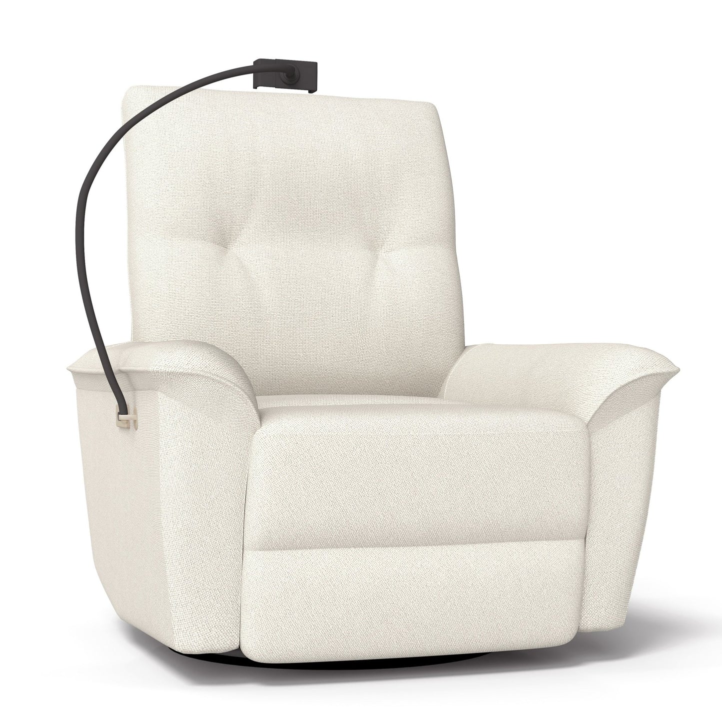 270° Power Swivel Rocker Recliner Chair w/ Phone Holder, Electric Glider Reclining Sofa with USB Ports, Power Swivel Glider, Rocking Chair Nursery Recliners for Living Room Bedroom(Beige - gray) - 1st Choice Furniture Direct