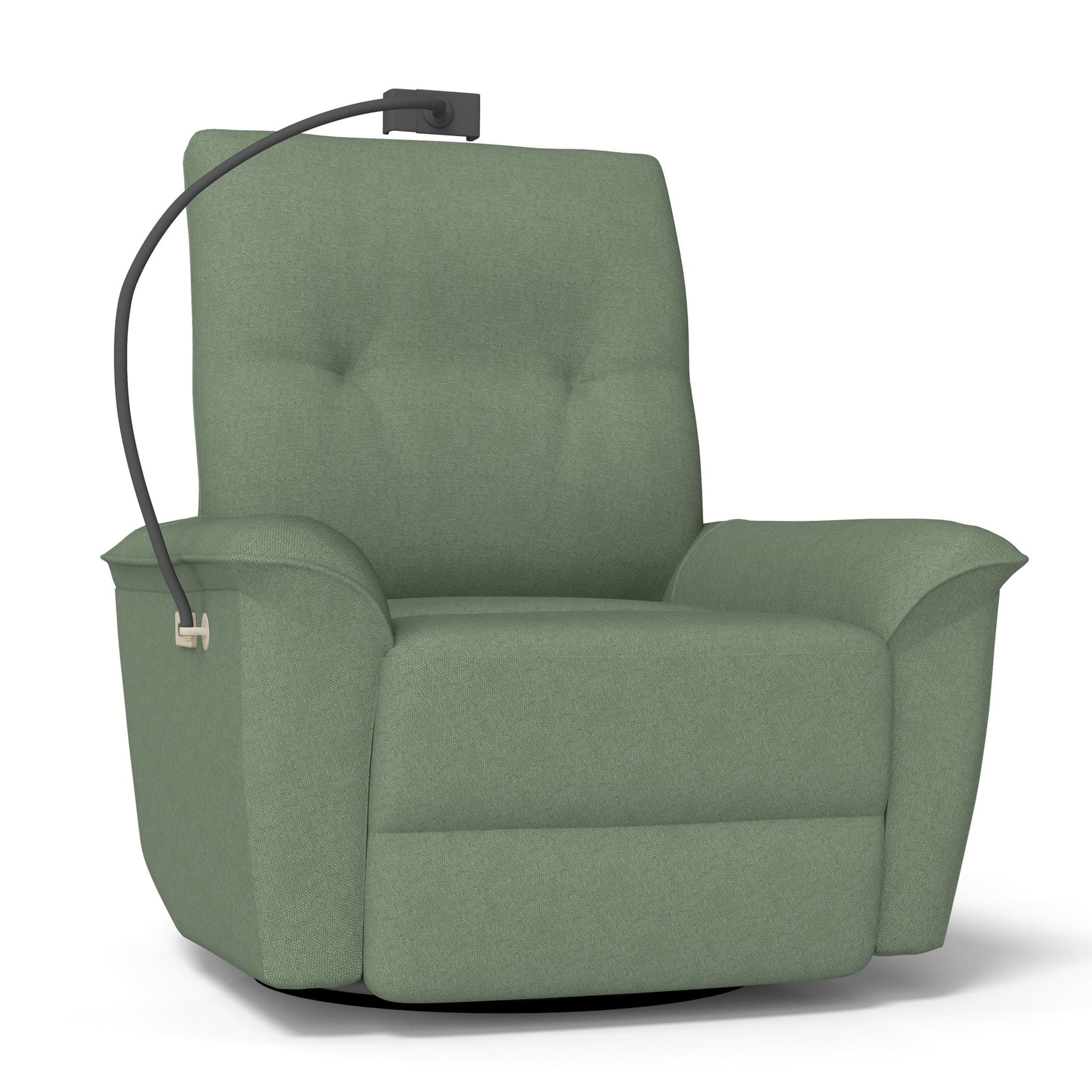 270° Power Swivel Rocker Recliner Chair w/ Phone Holder, Electric Glider Reclining Sofa with USB Ports, Power Swivel Glider, Rocking Chair Nursery Recliners for Living Room Bedroom(Dark Green) - 1st Choice Furniture Direct