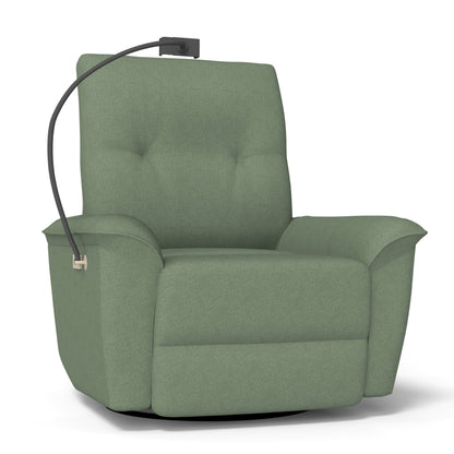 270° Power Swivel Rocker Recliner Chair w/ Phone Holder, Electric Glider Reclining Sofa with USB Ports, Power Swivel Glider, Rocking Chair Nursery Recliners for Living Room Bedroom(Dark Green) - 1st Choice Furniture Direct