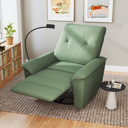 270° Power Swivel Rocker Recliner Chair w/ Phone Holder, Electric Glider Reclining Sofa with USB Ports, Power Swivel Glider, Rocking Chair Nursery Recliners for Living Room Bedroom(Dark Green) - 1st Choice Furniture Direct