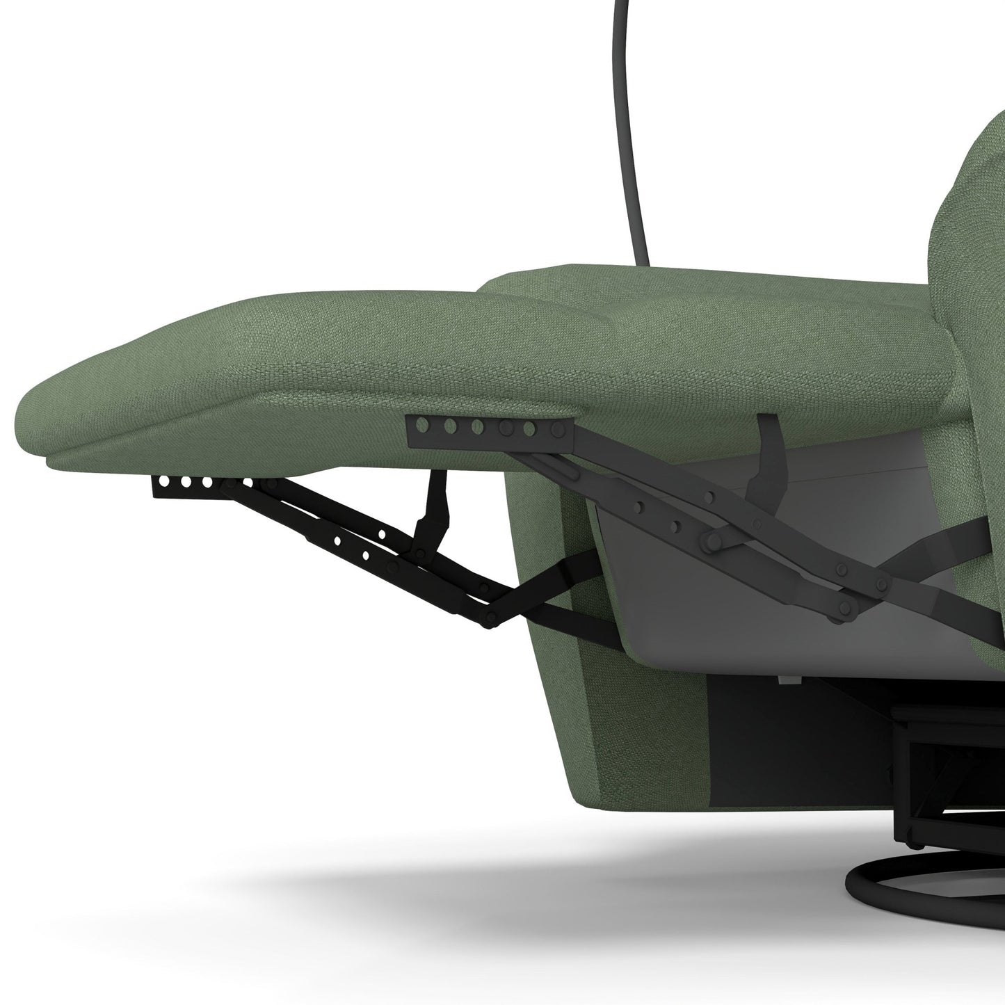 270° Power Swivel Rocker Recliner Chair w/ Phone Holder, Electric Glider Reclining Sofa with USB Ports, Power Swivel Glider, Rocking Chair Nursery Recliners for Living Room Bedroom(Dark Green) - 1st Choice Furniture Direct