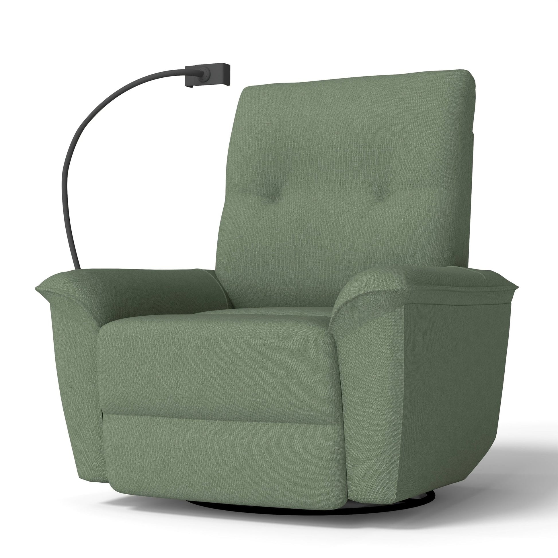 270° Power Swivel Rocker Recliner Chair w/ Phone Holder, Electric Glider Reclining Sofa with USB Ports, Power Swivel Glider, Rocking Chair Nursery Recliners for Living Room Bedroom(Dark Green) - 1st Choice Furniture Direct