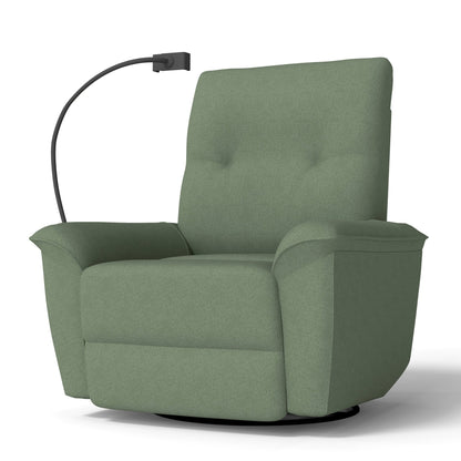 270° Power Swivel Rocker Recliner Chair w/ Phone Holder, Electric Glider Reclining Sofa with USB Ports, Power Swivel Glider, Rocking Chair Nursery Recliners for Living Room Bedroom(Dark Green) - 1st Choice Furniture Direct