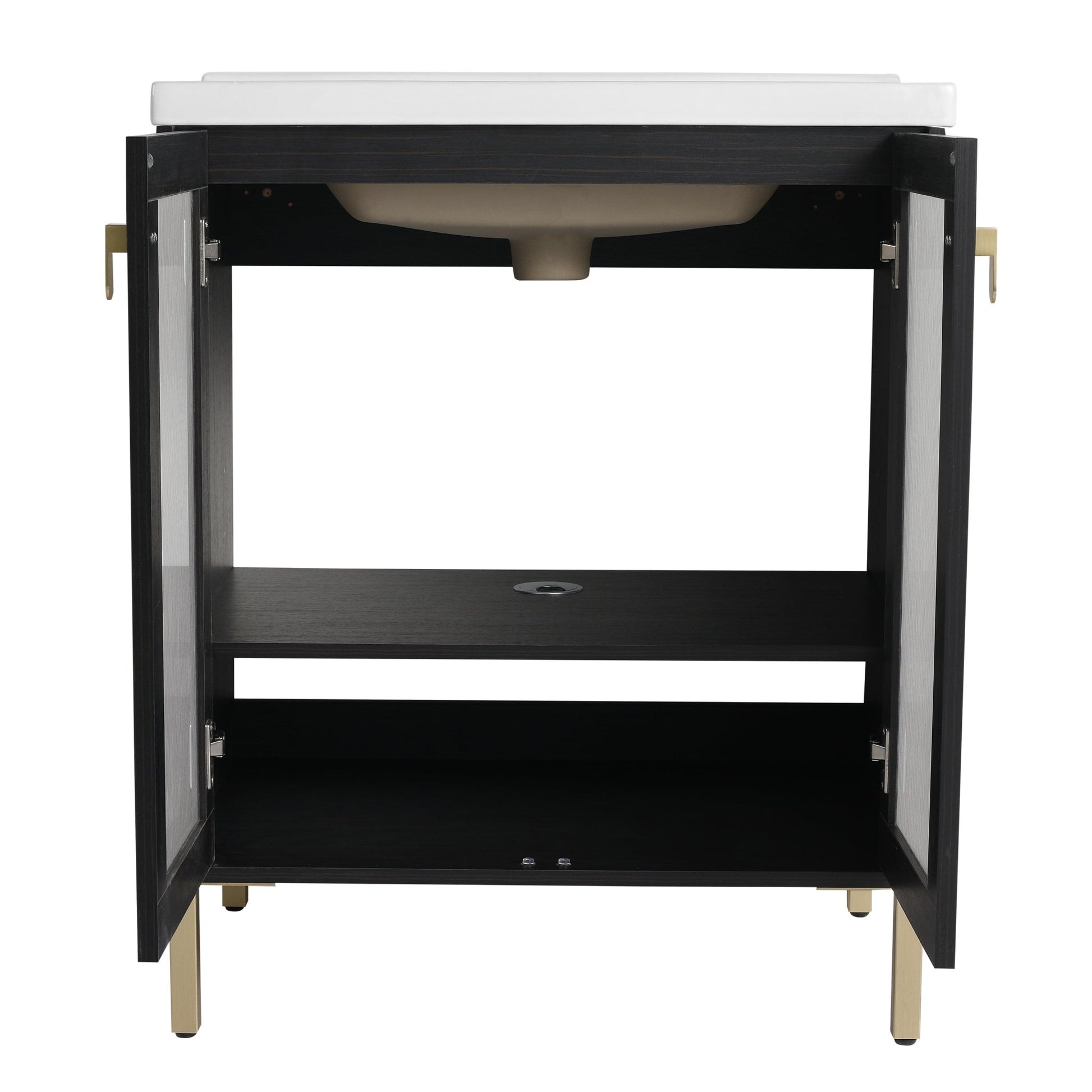 28 Inch Freestanding Bathroom Vanity Plywood With Ceramic Sink, Soft Closing Door (KD - Package) - 1st Choice Furniture Direct
