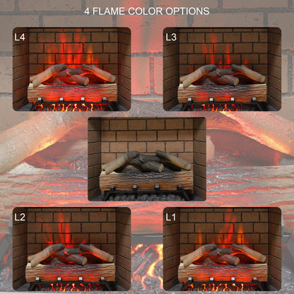 28 inch Infrared Electric Fireplace with Removable Trim kit Insert, Touch Panel Home Decor Heater, Smokeless Firebox With Fire Crackling Sound - 1st Choice Furniture Direct