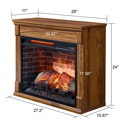 28 inch TV media entertainment center With electric fireplace - 1st Choice Furniture Direct