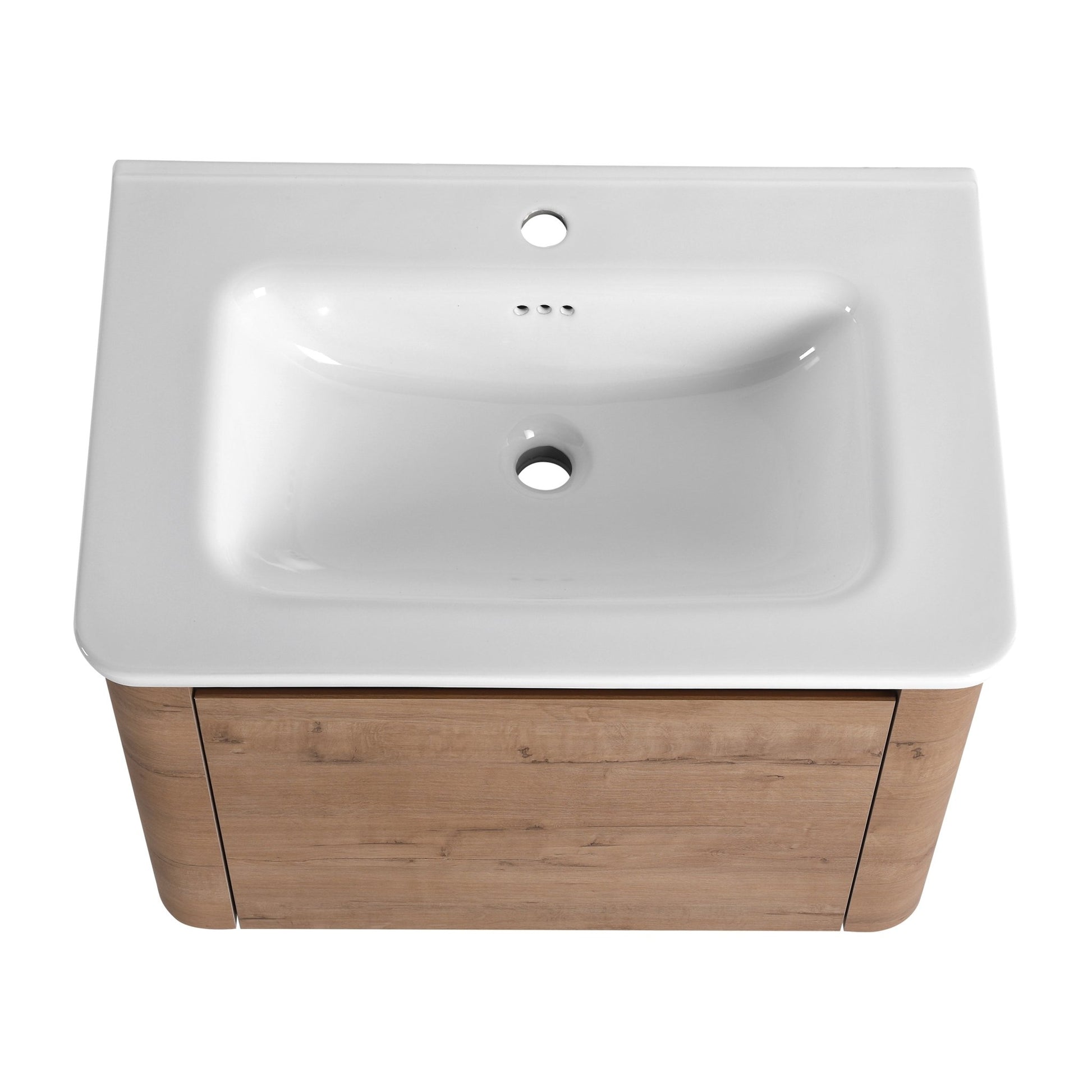 28'' Wall - Mounted Bathroom Vanity with White Ceramic Sink & 1 - Soft - Close Door, KD - Packing, Plywood - 1st Choice Furniture Direct