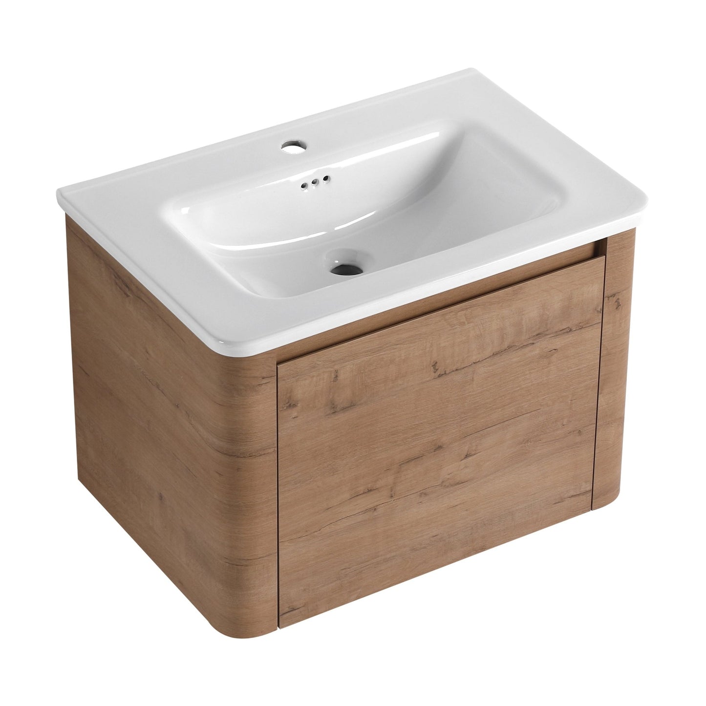 28'' Wall - Mounted Bathroom Vanity with White Ceramic Sink & 1 - Soft - Close Door, KD - Packing, Plywood - 1st Choice Furniture Direct