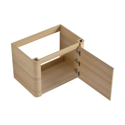 28'' Wall - Mounted Bathroom Vanity with White Ceramic Sink & 1 - Soft - Close Door, KD - Packing, Plywood, American White Oak - 1st Choice Furniture Direct