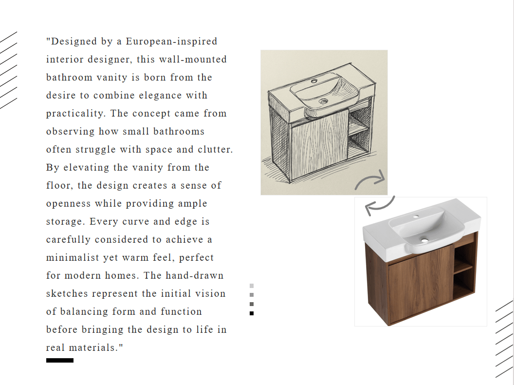 28'' Wall - Mounted Bathroom Vanity with White Ceramic Sink & Soft - Close Door, KD - Packing - 1st Choice Furniture Direct