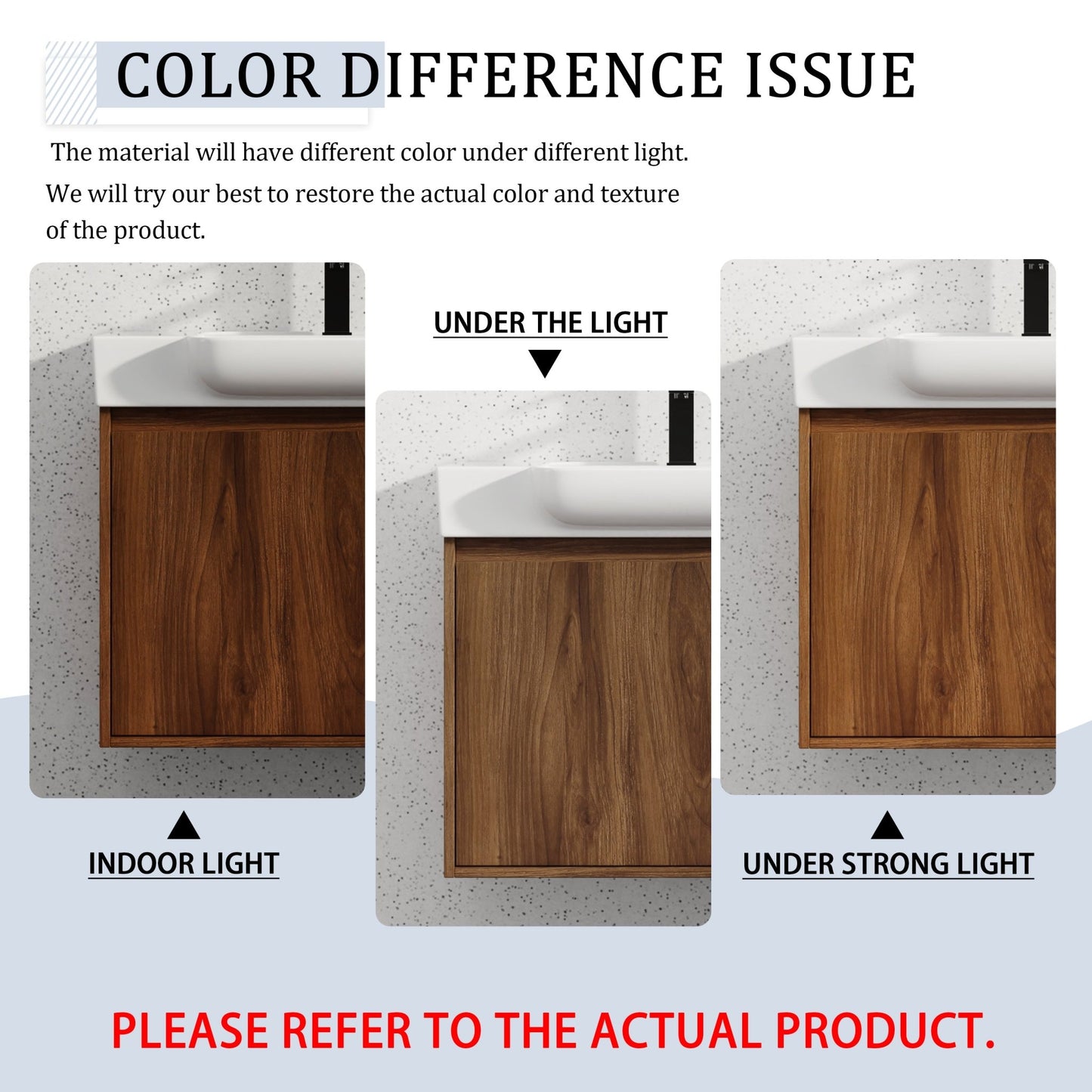 28'' Wall - Mounted Bathroom Vanity with White Ceramic Sink & Soft - Close Door, KD - Packing - 1st Choice Furniture Direct