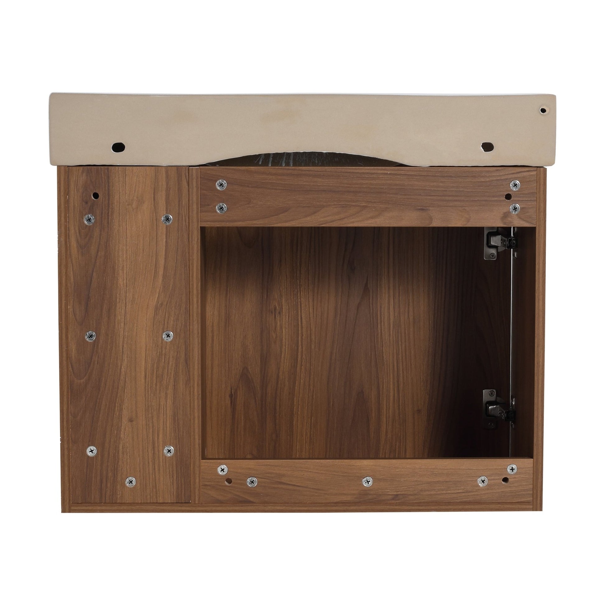 28'' Wall - Mounted Bathroom Vanity with White Ceramic Sink & Soft - Close Door, KD - Packing - 1st Choice Furniture Direct