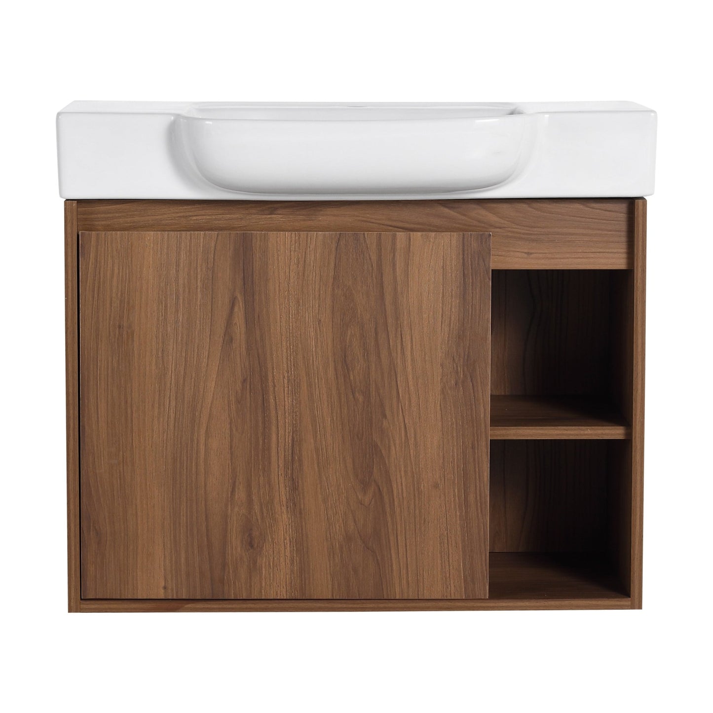 28'' Wall - Mounted Bathroom Vanity with White Ceramic Sink & Soft - Close Door, KD - Packing - 1st Choice Furniture Direct
