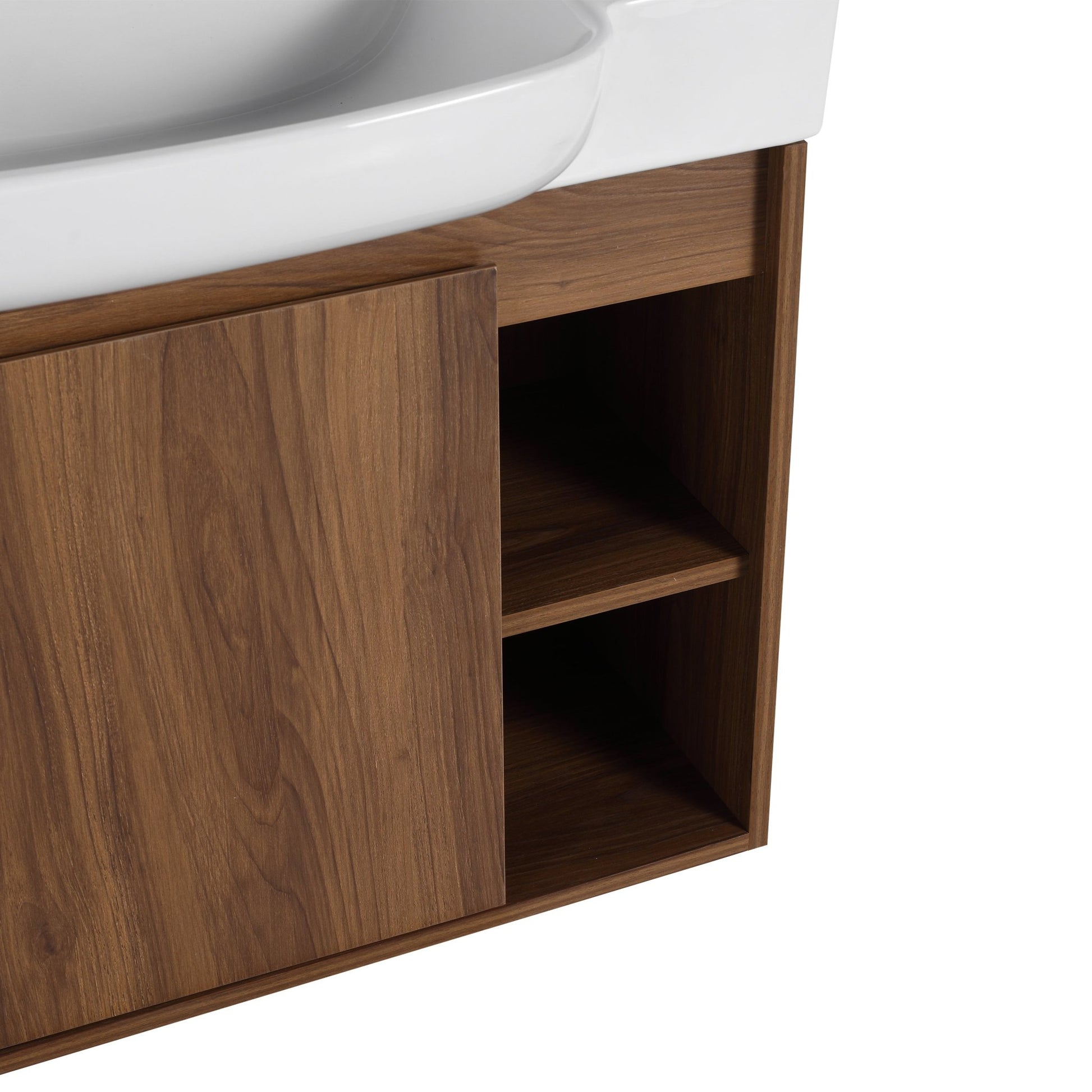 28'' Wall - Mounted Bathroom Vanity with White Ceramic Sink & Soft - Close Door, KD - Packing - 1st Choice Furniture Direct