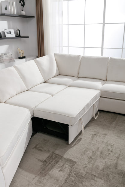 1st Choice Sectional Sleeper Sofa with Pull-Out Bed Modern L-Shape
