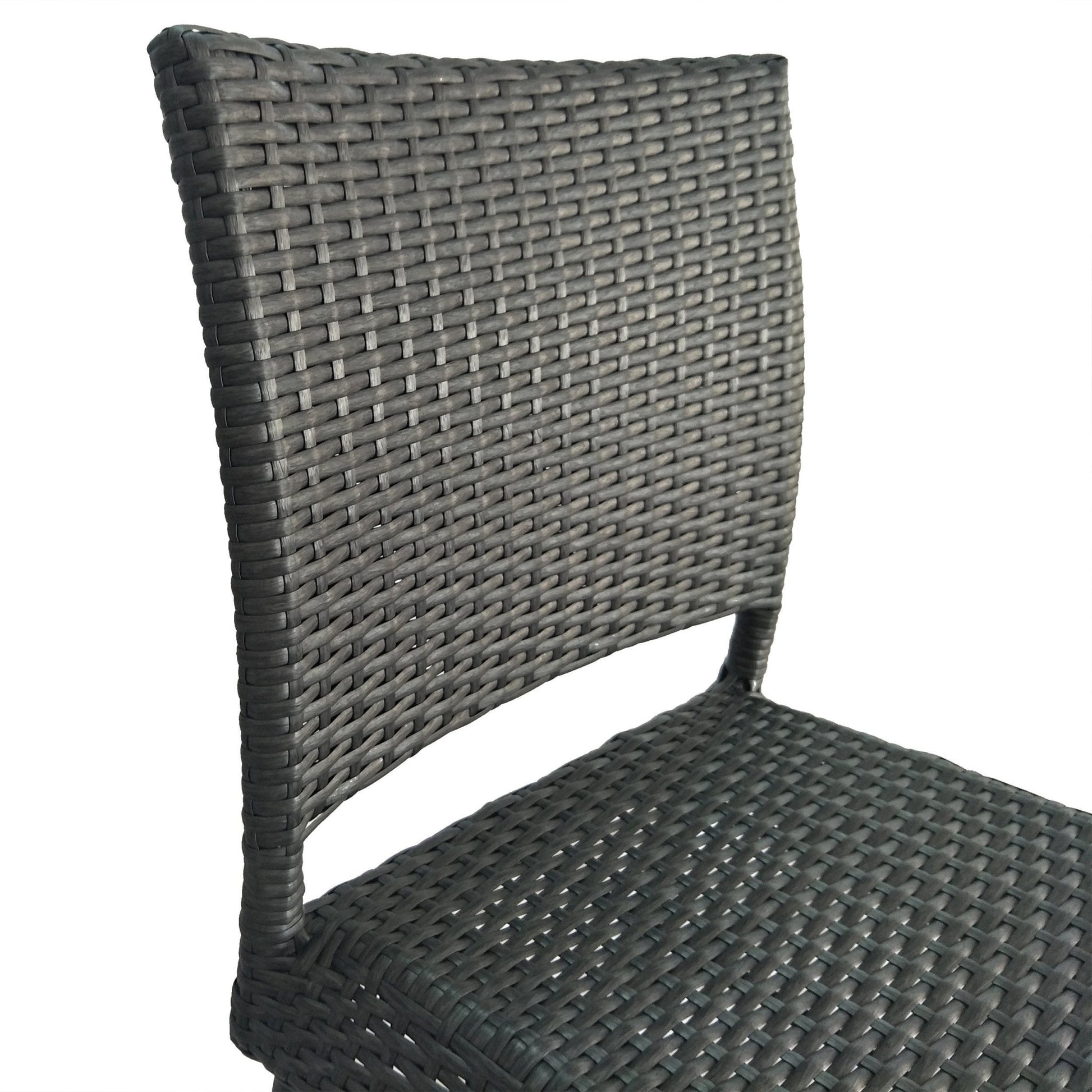 29' Outdoors PE Rattan Armless Barstools, Set of 2, Grey - 1st Choice Furniture Direct