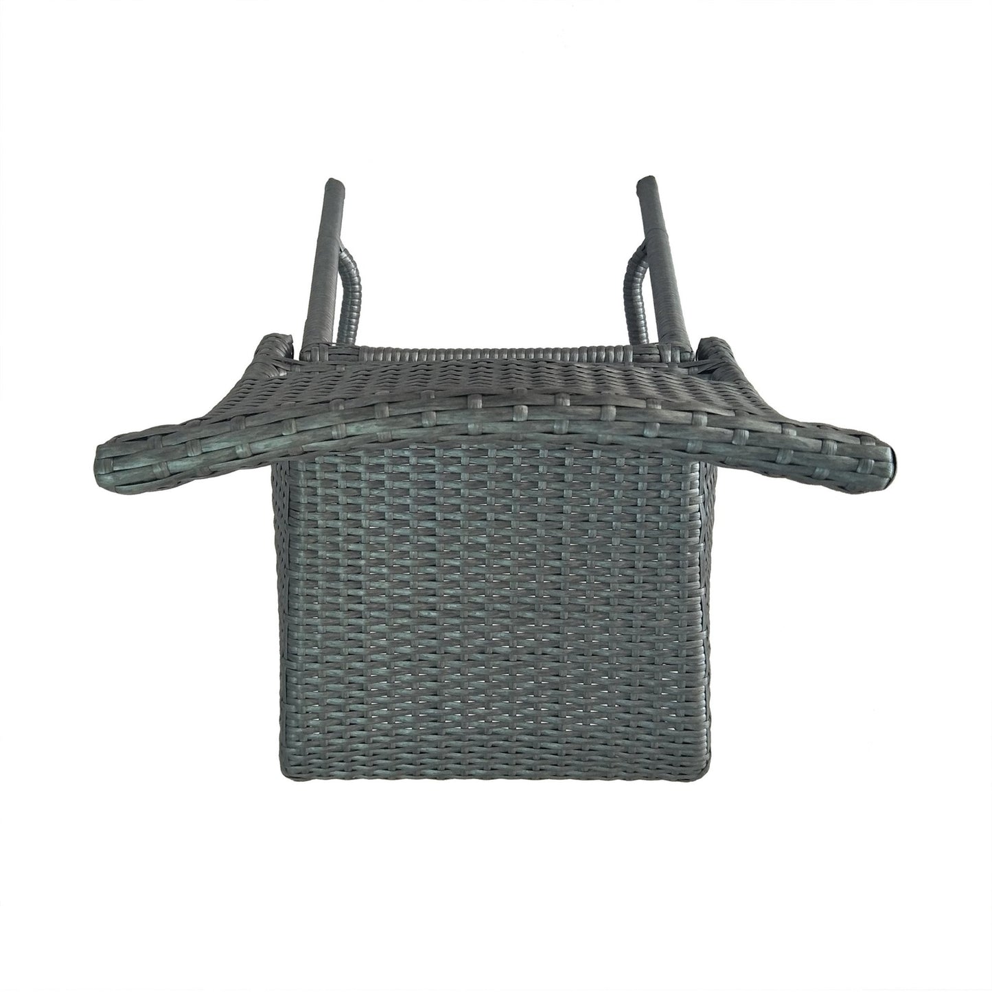 29' Outdoors PE Rattan Armless Barstools, Set of 2, Grey - 1st Choice Furniture Direct