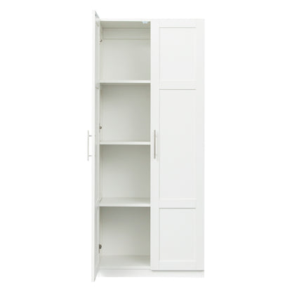 1st Choice High Wardrobe and Kitchen Cabinet with 2 Doors in White