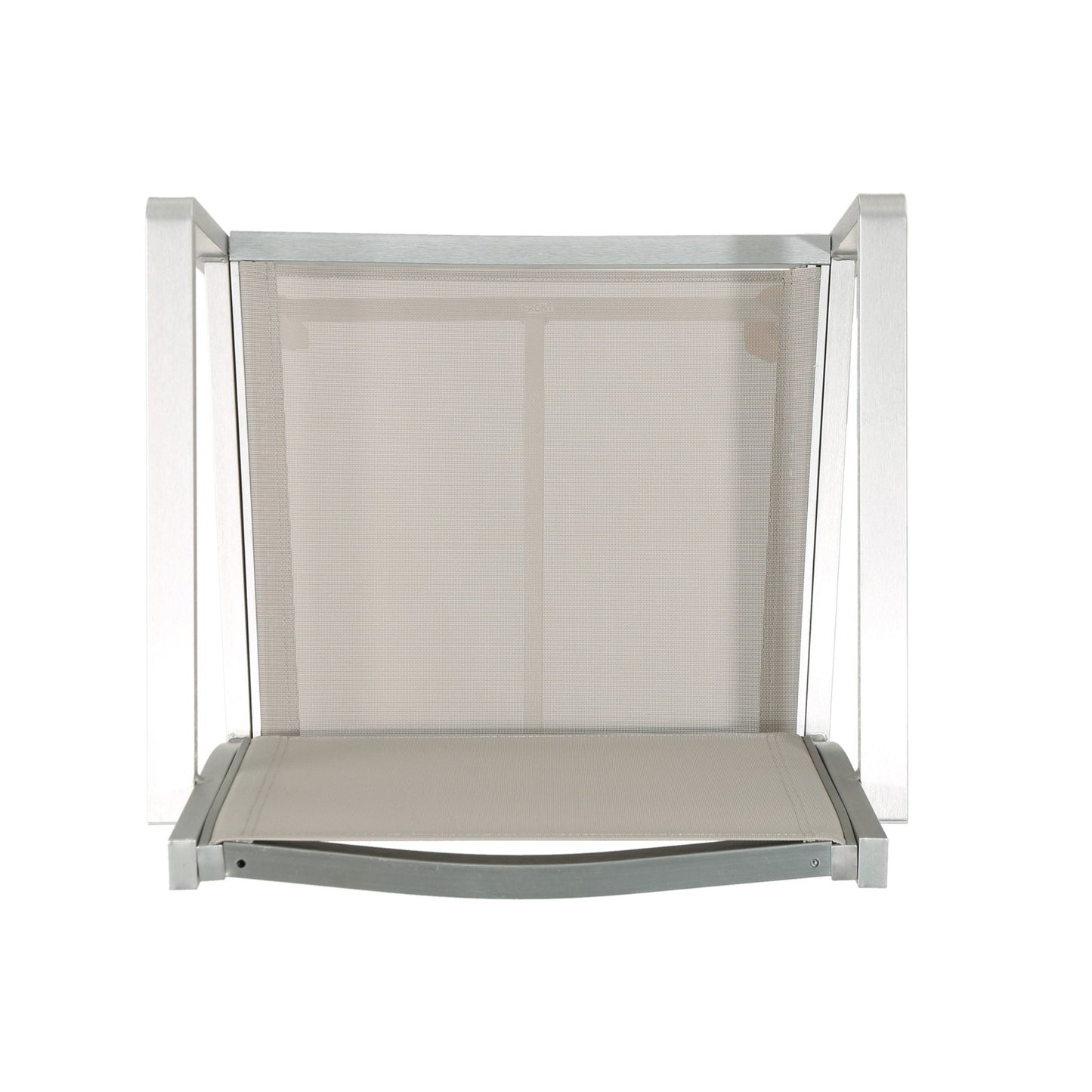 29.5' Outdoor Rust - Proof Aluminum Barstools with Grey Mesh Backrest and Seat, Set of 2 - 1st Choice Furniture Direct