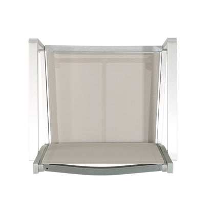 29.5' Outdoor Rust - Proof Aluminum Barstools with Grey Mesh Backrest and Seat, Set of 2 - 1st Choice Furniture Direct