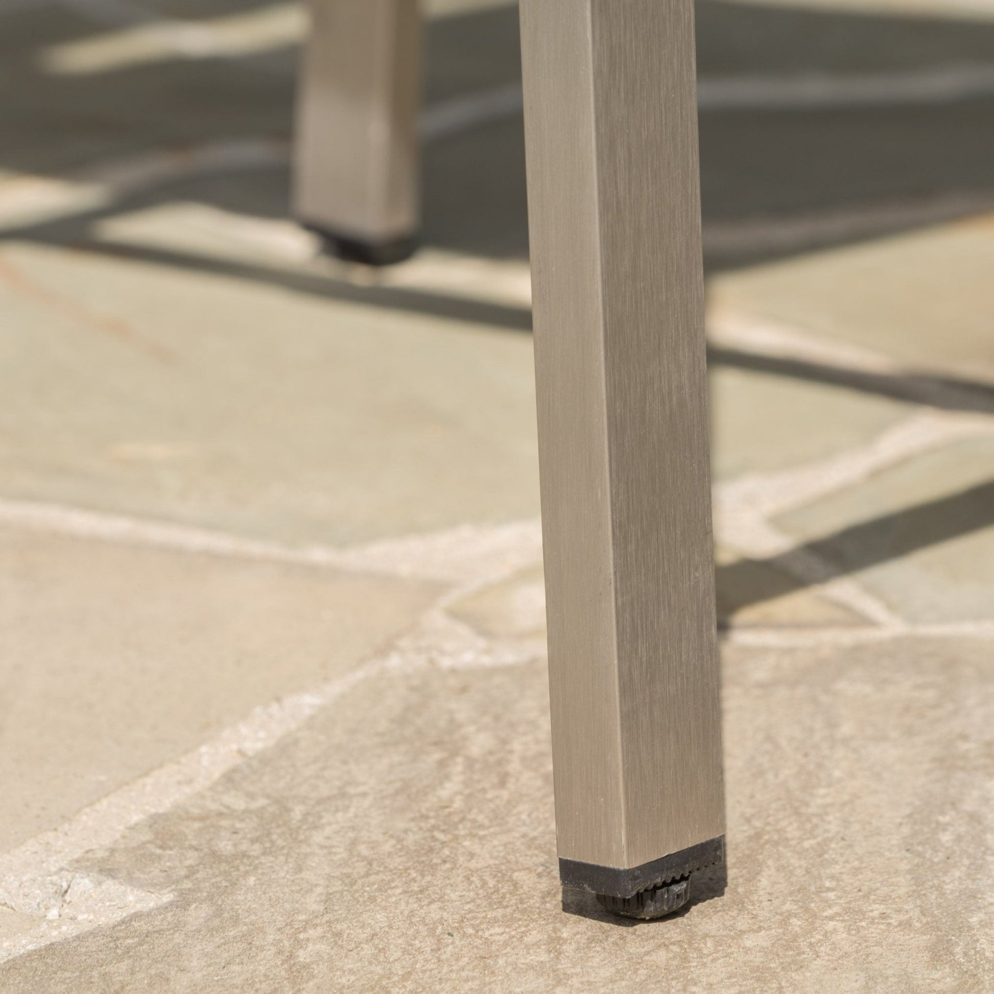 29.50' Outdoor Rust - Proof Aluminum Barstools with PE Rattan Seat and Backrest, Silver & Grey - 1st Choice Furniture Direct