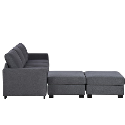 1st Choice U_STYLE 3 Pieces U shaped Sofa with Removable Ottomans