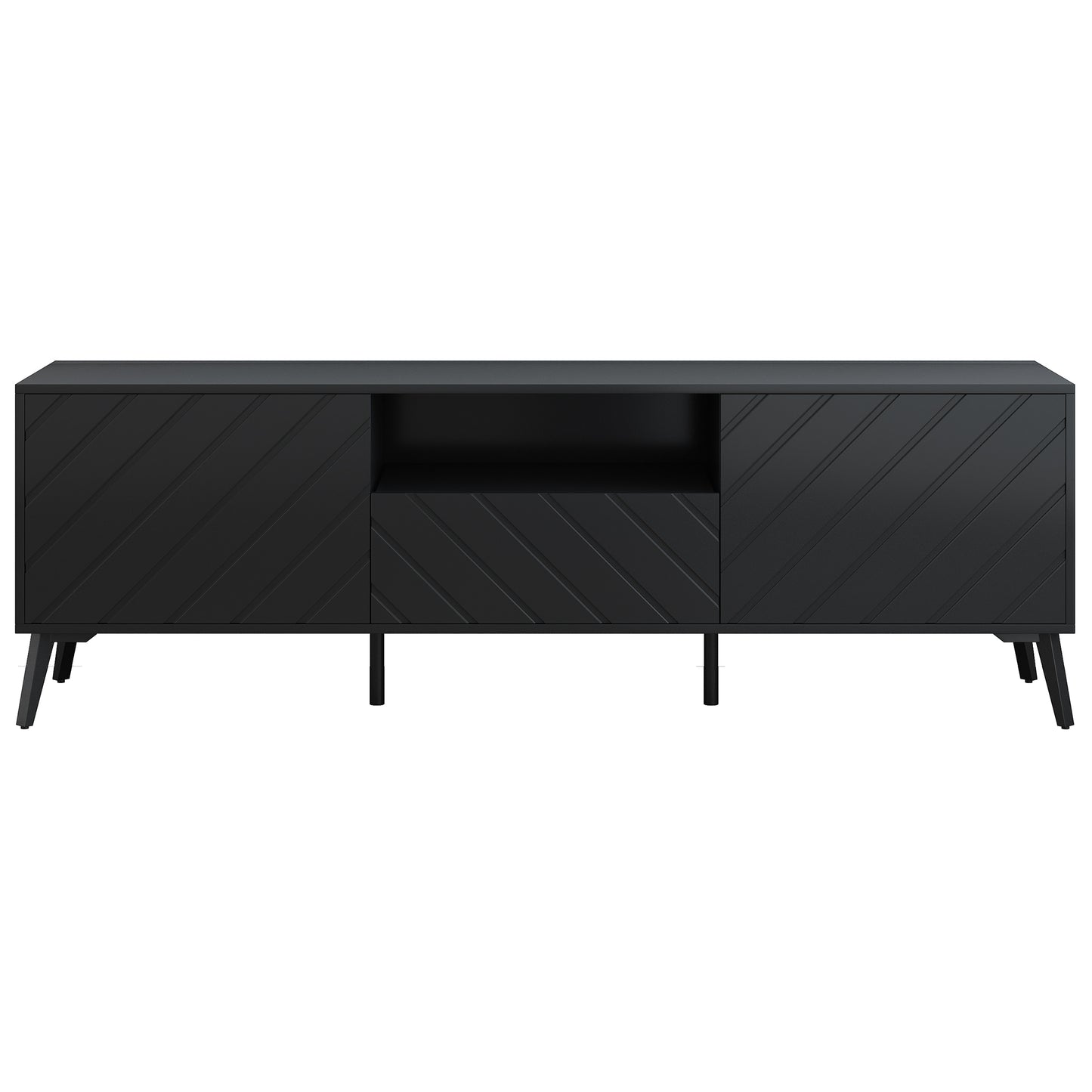 1st Choice Modern TV Stand Entertainment Center with Adjustable Shelves