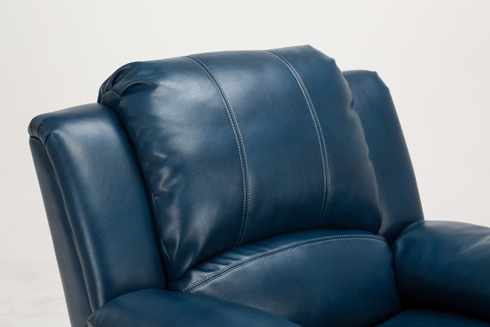 1st Choice Contemporary Charlotte Navy Blue Leather Gel Recliner