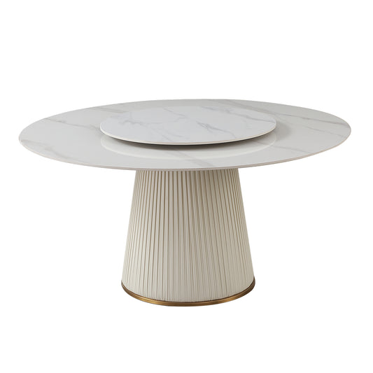 1st Choice 31.5" Premium White Sintered Stone Dining Table Set