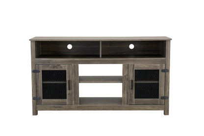 1st Choice Modern Farmhouse TV Stand with Electric Fireplace Fit up to 65" in Grey