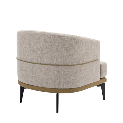 1st Choice Modern Two-tone Barrel Fabric Upholstered Round Chair