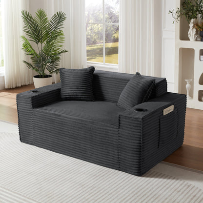2Seater Sofa Boneless Couches,No Assembly Needed, Modern Sofa for Compact Living Rooms, Apartments, and Offices - 1st Choice Furniture Direct