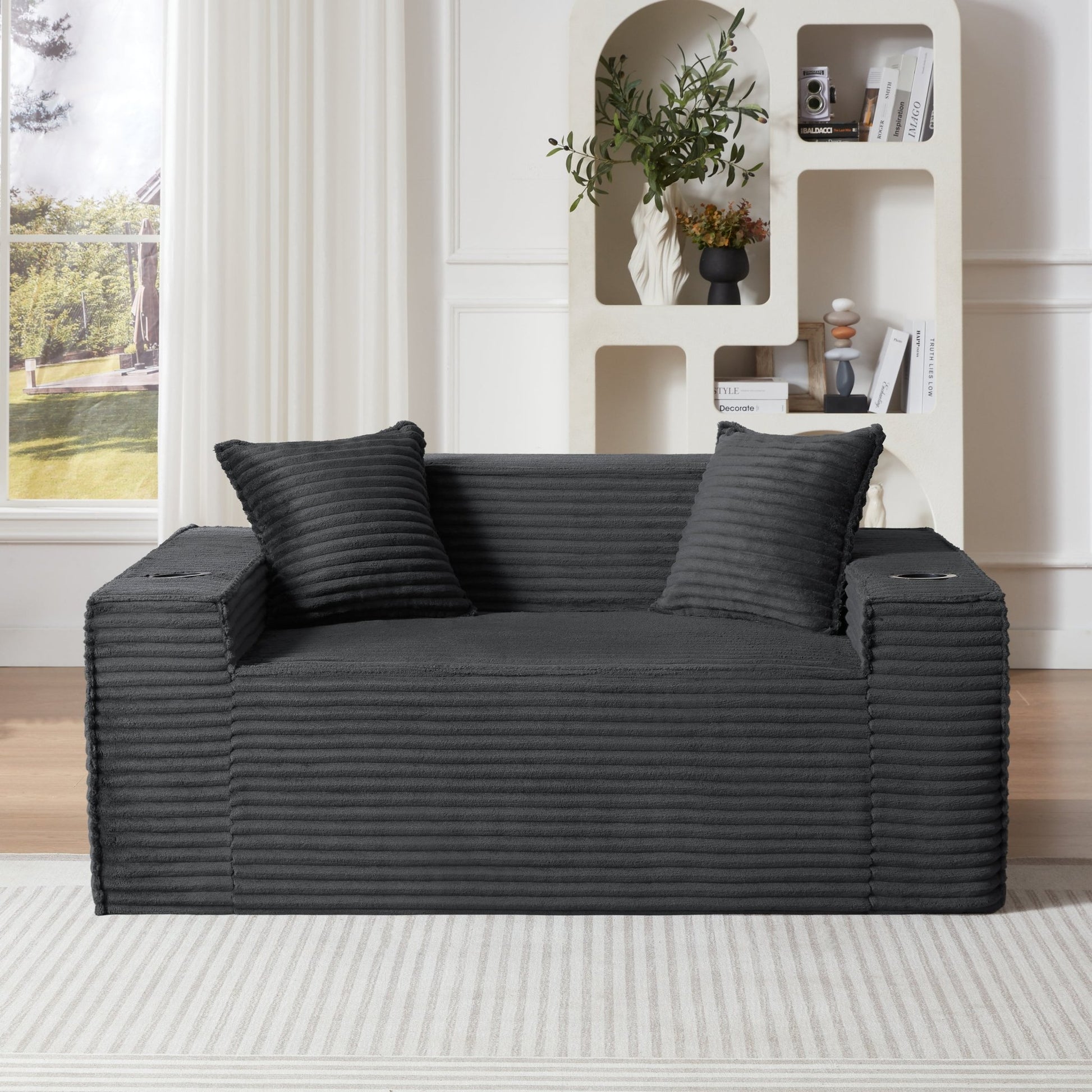 2Seater Sofa Boneless Couches,No Assembly Needed, Modern Sofa for Compact Living Rooms, Apartments, and Offices - 1st Choice Furniture Direct