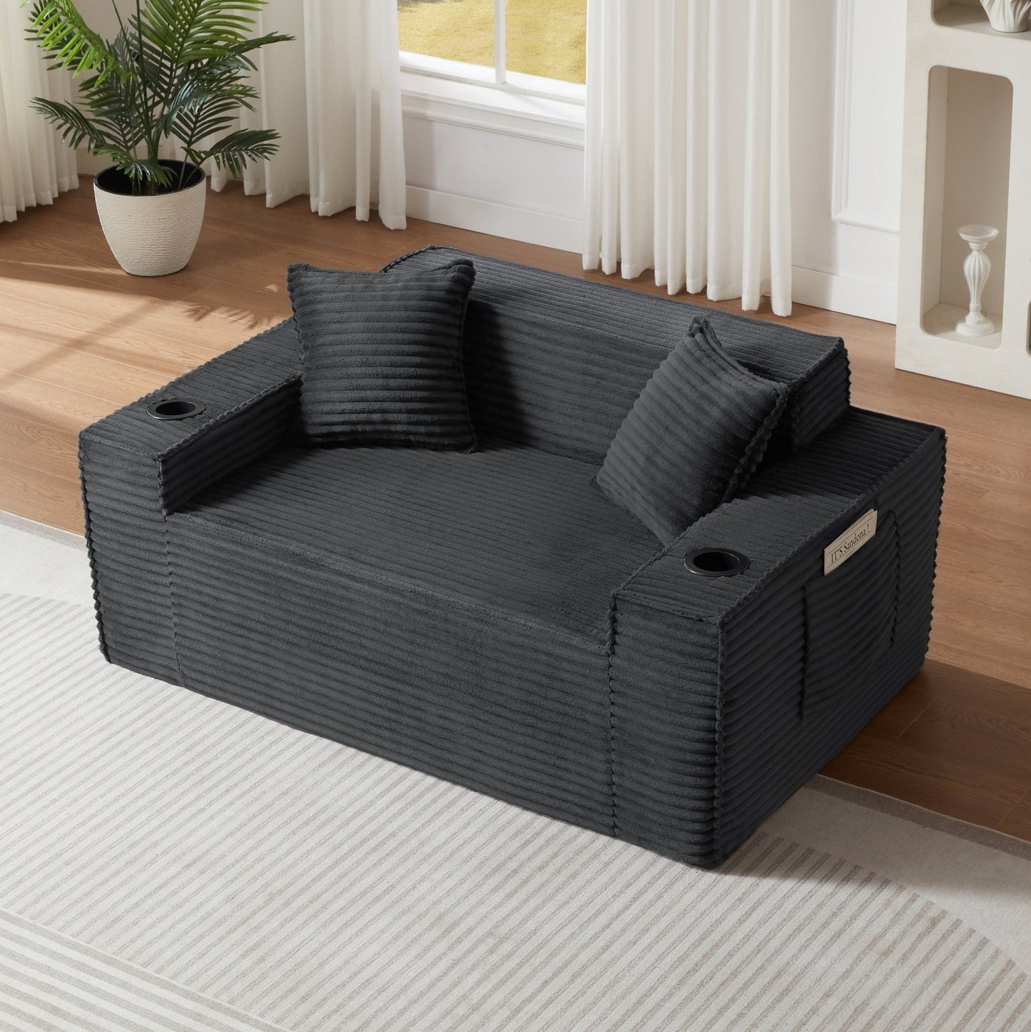 2Seater Sofa Boneless Couches,No Assembly Needed, Modern Sofa for Compact Living Rooms, Apartments, and Offices - 1st Choice Furniture Direct